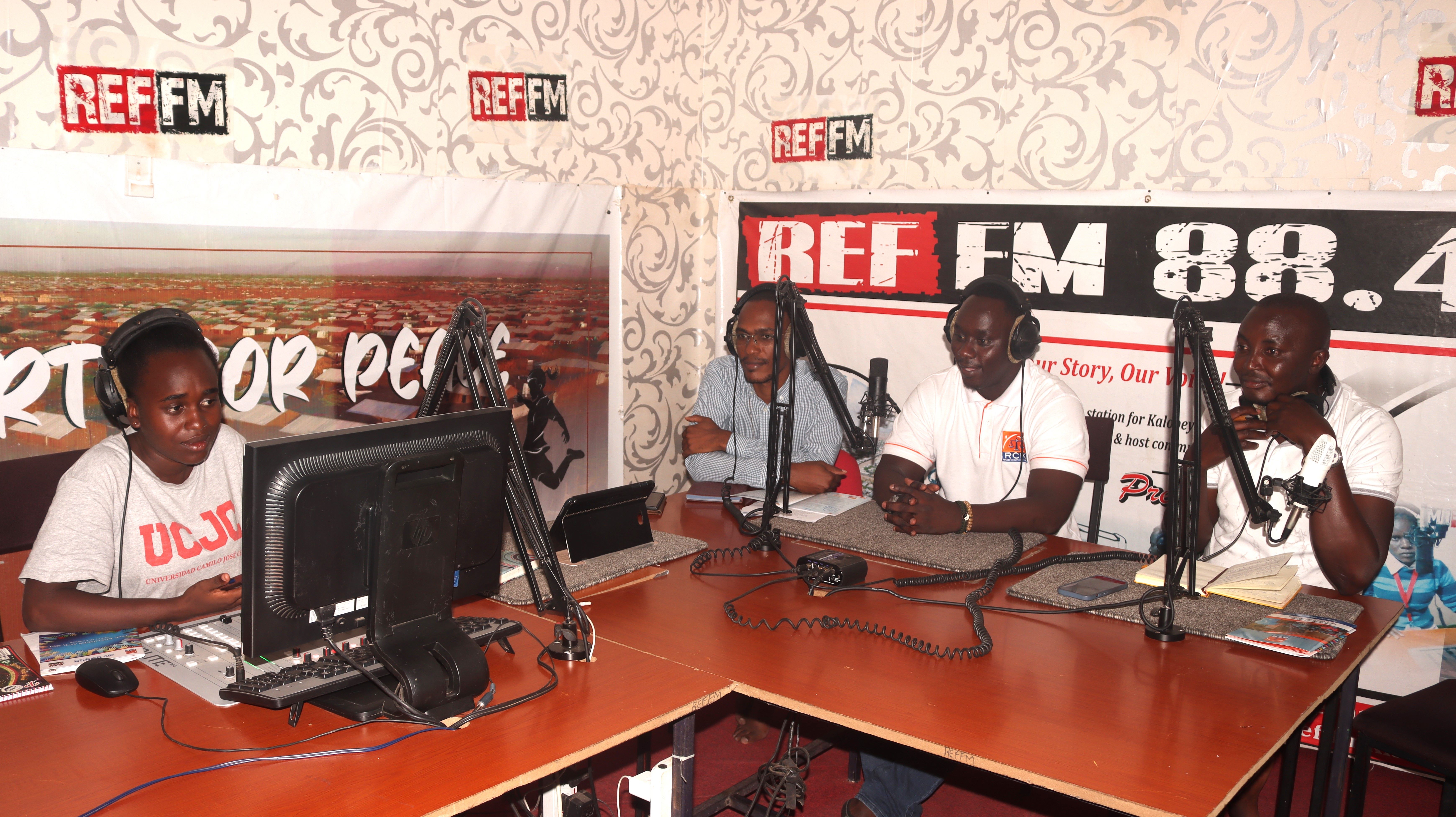 KNCHR and UNHCR engaging with the host at REF FM.
