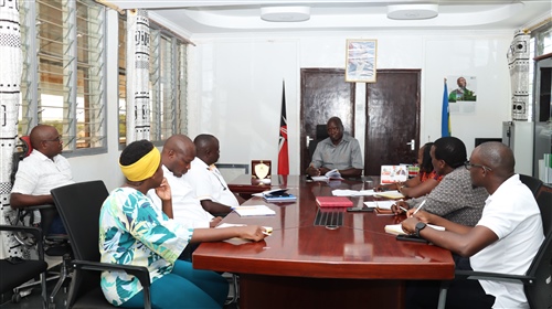 KNCHR led by chair Ogangah pays a courtsey visit to the Deputy County Commissioner Turkana Central Mr. Joseph Kipkorir